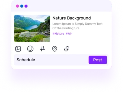 AutopubliX post creation interface with image and schedule button